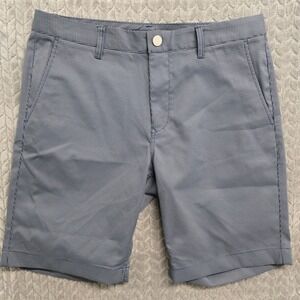 BONOBOS GOLF Mens Size 33 Blue Houndstooth Performance Shorts 10" Inseam Wicking